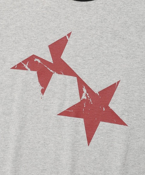 Cavish（カビシ）の「★K-POPアイドル着用【UNISEX】CAVISH／ツインスターリンガーT（Tシャツ/カットソー・レディース・グレー/ホワイト/ボルドー・MEDIUM/LARGE/SMALL）」の5枚目の写真