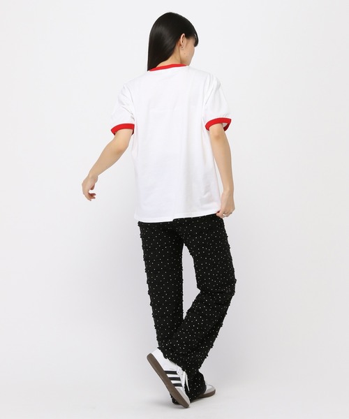 Cavish（カビシ）の「★K-POPアイドル着用【UNISEX】CAVISH／ツインスターリンガーT（Tシャツ/カットソー・レディース・グレー/ホワイト/ボルドー・MEDIUM/LARGE/SMALL）」の21枚目の写真