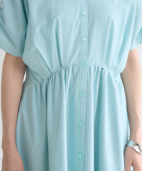 KATHARINE ROSS（キャサリンロス）の「【KATHARINE ROSS】ストライプシャツワンピース（シャツワンピース・レディース・ライトグリーン/ブルー・MEDIUM）」の18枚目の写真