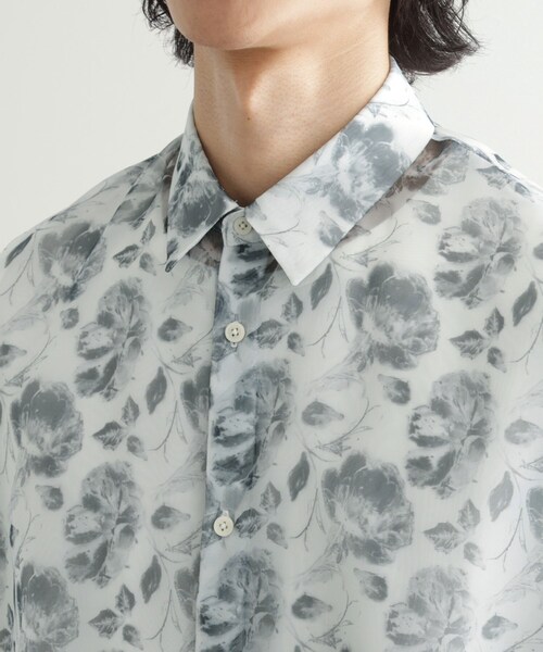 tk.TAKEO KIKUCHI（ティーケータケオキクチ）の「シアーフラワーシャツ（シャツ/ブラウス・メンズ・ブラック/ホワイト/ネイビー・01/02/03）」の20枚目の写真