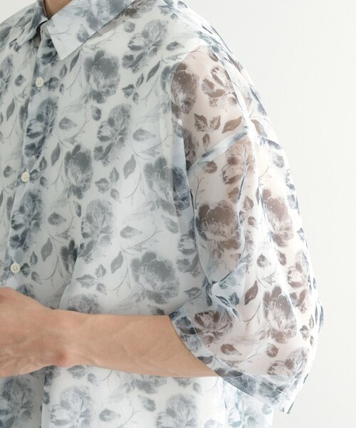 tk.TAKEO KIKUCHI（ティーケータケオキクチ）の「シアーフラワーシャツ（シャツ/ブラウス・メンズ・ブラック/ホワイト/ネイビー・01/02/03）」の21枚目の写真