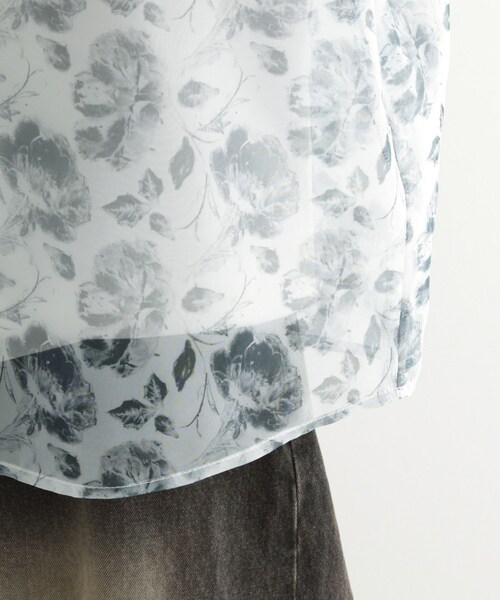 tk.TAKEO KIKUCHI（ティーケータケオキクチ）の「シアーフラワーシャツ（シャツ/ブラウス・メンズ・ブラック/ホワイト/ネイビー・01/02/03）」の22枚目の写真