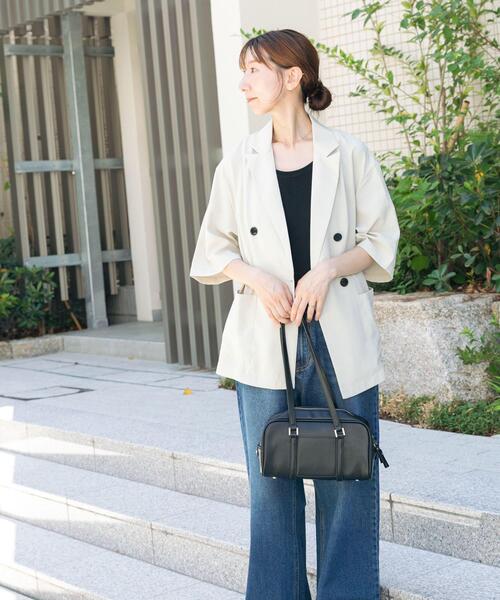 セール】リネンライクハーフスリーブジャケット（その他アウター