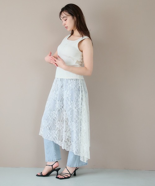 coca(coca)(コカ)の「【WEB限定セール】レーススカート(スカート・レディース・アイボリー・ONE SIZE)」の3枚目の写真