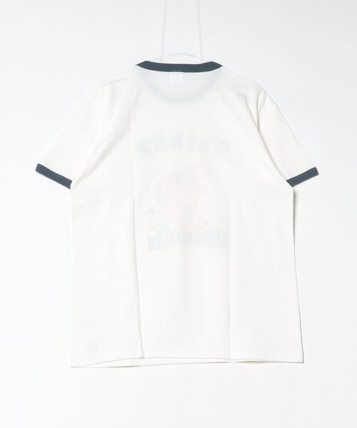 HOUSTON(ヒューストン)の「HOUSTON / RINGER TEE(TIGER) / 22304(Tシャツ/カットソー・レディース・グレー/ブラック/ネイビー・X-LARGE)」の4枚目の写真