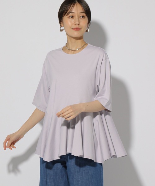 Elura（エルーラ）の「ドレスアップペプラムプルオーバー/321609（Tシャツ/カットソー・レディース・ライトブルー/ネイビー/ホワイト・FREE）」の2枚目の写真