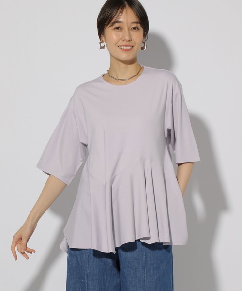 Elura（エルーラ）の「ドレスアップペプラムプルオーバー/321609（Tシャツ/カットソー・レディース・ライトブルー/ネイビー/ホワイト・FREE）」の11枚目の写真