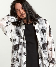 NO ID. | 【NO ID.】Sheer Flower Big Shirt / シアー フラワー ビッグ シャツ(Tシャツ/カットソー)