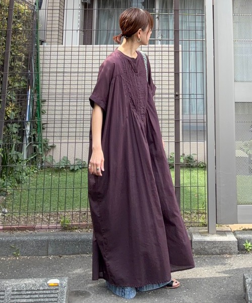 notch.（ノッチ）の「【 notch. by KR 】インド綿　シアーヨークピンタックワンピース（ワンピース・レディース・オフホワイト/ブルー系その他/ネイビー/ブラック/ブラウン・TM/M）」の4枚目の写真