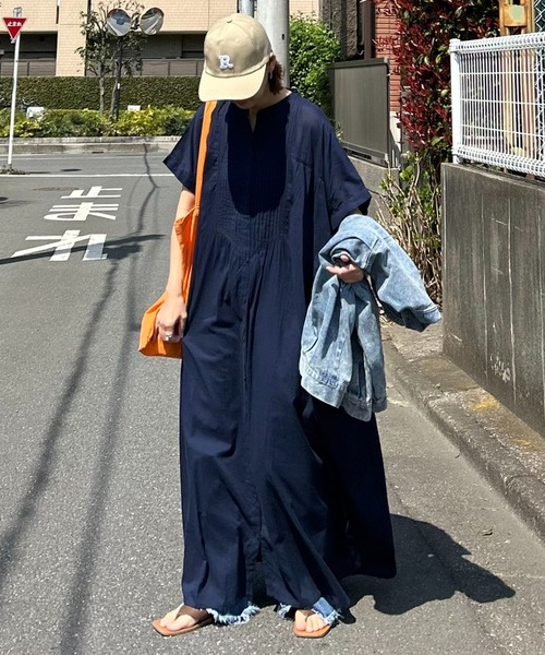 notch.（ノッチ）の「【 notch. by KR 】インド綿　シアーヨークピンタックワンピース（ワンピース・レディース・オフホワイト/ブルー系その他/ネイビー/ブラック・TM/M）」の20枚目の写真