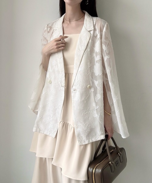 Meiru(メイル)の「アシメティアードキャミワンピース(ワンピース・レディース・ブラック/チャコール/アイボリー・SMALL/MEDIUM/LARGE)」の9枚目の写真