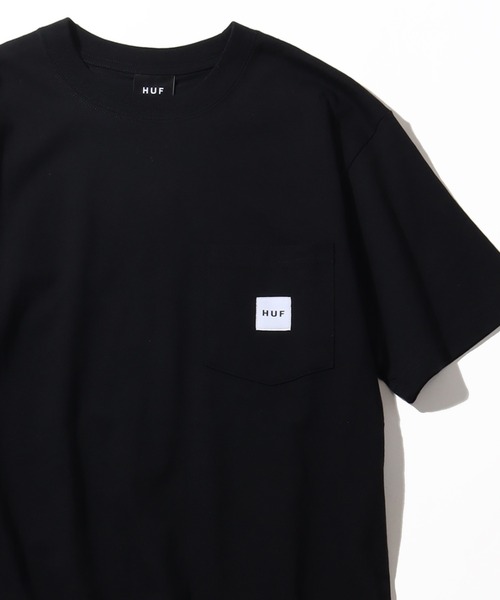 HUF(ハフ)の「【HUF/ハフ】ボックスロゴ ポケット付きショートスリーブTシャツ(Tシャツ/カットソー・メンズ・ブラック/ホワイト・M/S/XL/L)」の2枚目の写真