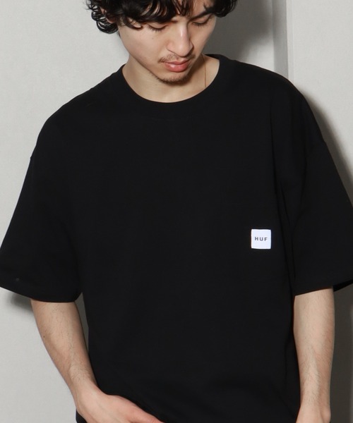 HUF(ハフ)の「【HUF/ハフ】ボックスロゴ ポケット付きショートスリーブTシャツ(Tシャツ/カットソー・メンズ・ブラック/ホワイト・M/S/XL/L)」の6枚目の写真