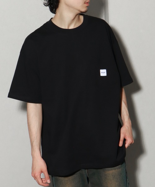 HUF(ハフ)の「【HUF/ハフ】ボックスロゴ ポケット付きショートスリーブTシャツ(Tシャツ/カットソー・メンズ・ブラック/ホワイト・M/S/XL/L)」の7枚目の写真