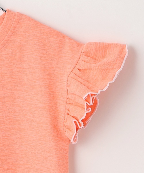 minimal(ミニマル)の「【接触冷感】袖フリルT(Tシャツ/カットソー・キッズ・ホワイト/パープル/オレンジ/サックスブルー/ピンク・130cm/120cm/110cm/100cm/90cm/140cm)」の6枚目の写真