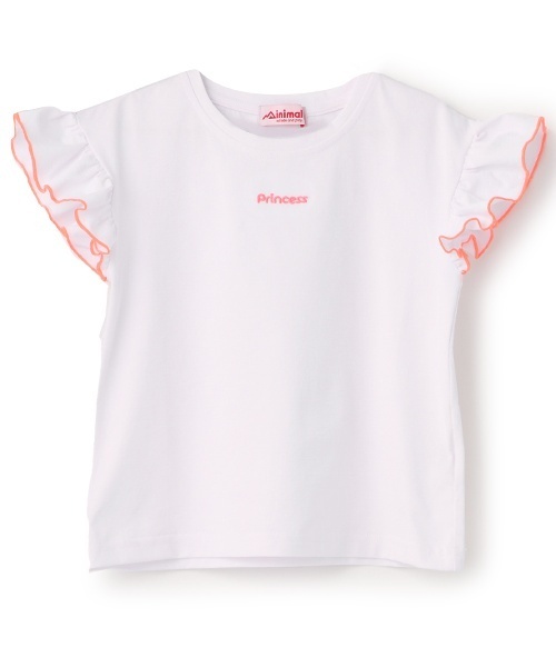 minimal(ミニマル)の「【接触冷感】袖フリルT(Tシャツ/カットソー・キッズ・ホワイト/パープル/オレンジ/サックスブルー/ピンク・130cm/120cm/110cm/100cm/90cm/140cm)」の10枚目の写真