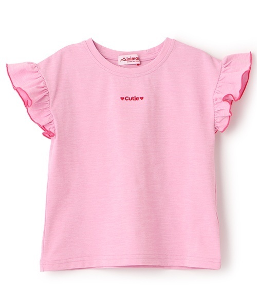 minimal(ミニマル)の「【接触冷感】袖フリルT(Tシャツ/カットソー・キッズ・ホワイト/パープル/オレンジ/サックスブルー/ピンク・130cm/120cm/110cm/100cm/90cm/140cm)」の11枚目の写真