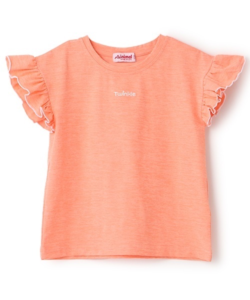 minimal(ミニマル)の「【接触冷感】袖フリルT(Tシャツ/カットソー・キッズ・ホワイト/パープル/オレンジ/サックスブルー/ピンク・130cm/120cm/110cm/100cm/90cm/140cm)」の12枚目の写真