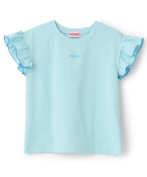 minimal(ミニマル)の「【接触冷感】袖フリルT(Tシャツ/カットソー・キッズ・ホワイト/パープル/オレンジ/サックスブルー/ピンク・130cm/120cm/110cm/100cm/90cm/140cm)」の13枚目の写真