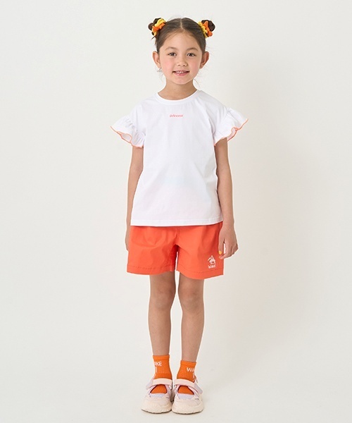 minimal(ミニマル)の「【接触冷感】袖フリルT(Tシャツ/カットソー・キッズ・ホワイト/パープル/オレンジ/サックスブルー/ピンク・130cm/120cm/110cm/100cm/90cm/140cm)」の20枚目の写真