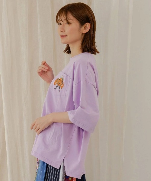 ScoLar/スカラー スカーフ付 ポケットTEE（Tシャツ/カットソー