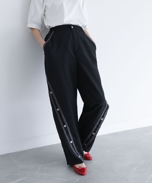 somari imagination(ソマリ イマジネーション)の「『レースラインカーブパンツ』(その他パンツ・レディース・ブラック/グレー・2/1)」の3枚目の写真