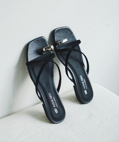 セール】『MADE IN JAPAN』プチメタルクロスフラットサンダル