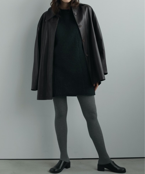 ジャケット・アウター Ecoleather Jacket / BLACK Ecoleather Over Jacket（テーラードジャケット）｜anuke（アンヌーク