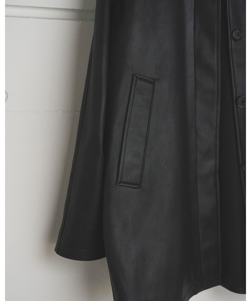 anuke(アンヌーク)の「Ecoleather Over Jacket(テーラードジャケット・レディース・ブラック/ダークブラウン・38inch/36inch)」の21枚目の写真