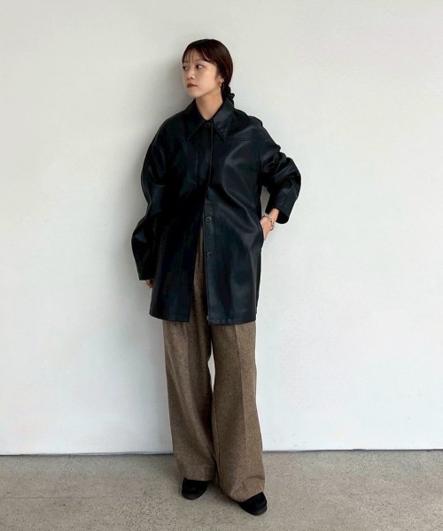 新品 Ecoleather Over Jacket Ecoleather Over Jacket（テーラードジャケット）｜anuke（アンヌーク