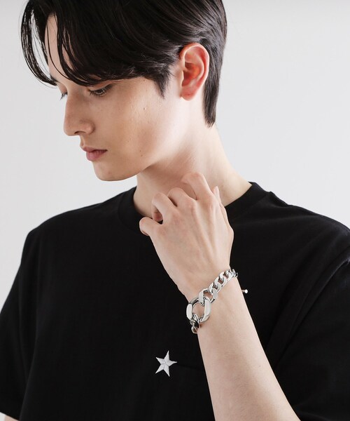 IDタグブレスレット＆クロスタグ ペンダント 2セット 専用箱付き PRADA - プラダ PRADA ブレスレット メンズ メタルパール