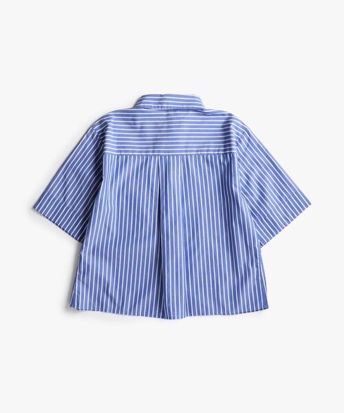 tommy jeans（トミー ジーンズ）の「ポプリンボクシーショートスリーブシャツ（シャツ/ブラウス・レディース・ホワイト/ブルー・32inch/34inch）」の6枚目の写真