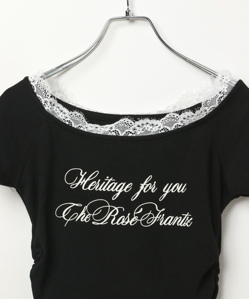 3.3 Field Trip (3.3フィールドトリップ)の「3.3 Field Trip/レースストール付き半袖T(Tシャツ/カットソー・レディース・ホワイト/グレー/ブルー/ブラック・FREE)」の18枚目の写真