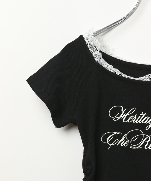 3.3 Field Trip (3.3フィールドトリップ)の「3.3 Field Trip/レースストール付き半袖T(Tシャツ/カットソー・レディース・ホワイト/グレー/ブルー/ブラック・FREE)」の19枚目の写真