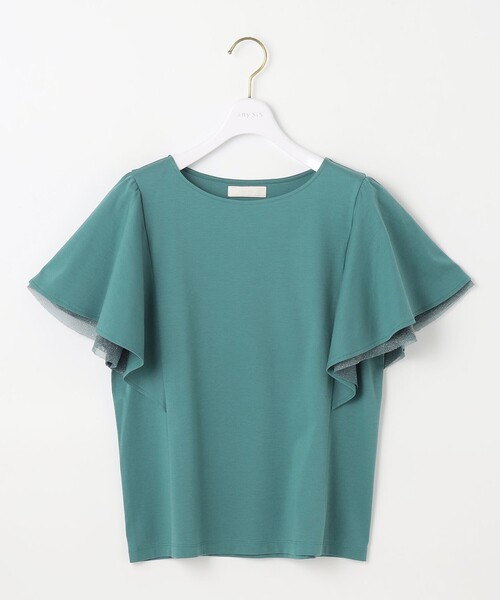 ANY SIS(エニィスィス)の「着映えフリルスリーブ カットソー(Tシャツ/カットソー・レディース・ブラック系/アイボリー系/スカイブルー系/グリーン系/ダークブラウン系/ピンク系・4)」の15枚目の写真