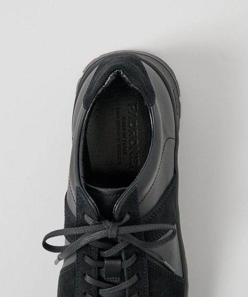 PADRONE（パドローネ）の「【PADRONE/パドローネ】別注 German trainer with 884C vibram（スニーカー・メンズ・ブラック・40/41/42）」の11枚目の写真