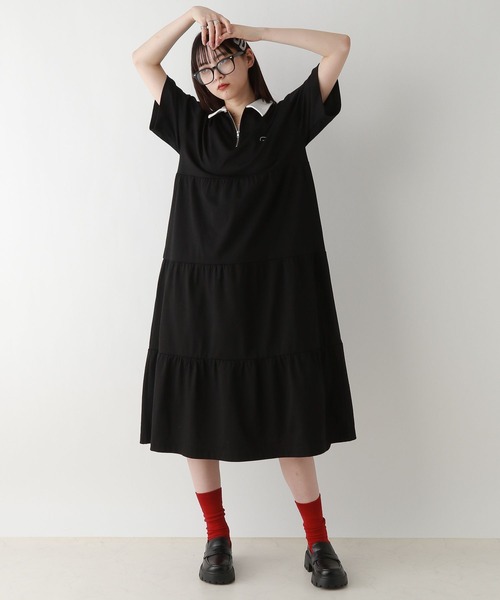 RAGEBLUE（レイジブルー）の「ティアードラガーワンピース（ワンピース・レディース・ブラック/ネイビー系・FREE）」の20枚目の写真