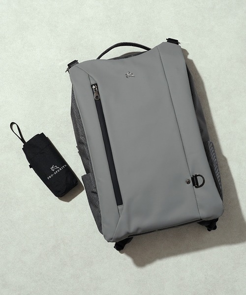 PRO-SPERITY(プロスペリティ)の「【PRO-SPERITY】撥水 晴雨兼用傘付き リュックサック バックパック PSCK-04(バックパック/リュック・メンズ・ブラック/グレー/グレー系2・ONE SIZE)」の3枚目の写真