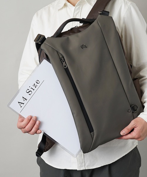 PRO-SPERITY（プロスペリティ）の「【PRO-SPERITY】撥水 晴雨兼用傘付き リュックサック バックパック PSCK-04（バックパック/リュック・メンズ・ブラック/グレー・ONE SIZE）」の9枚目の写真