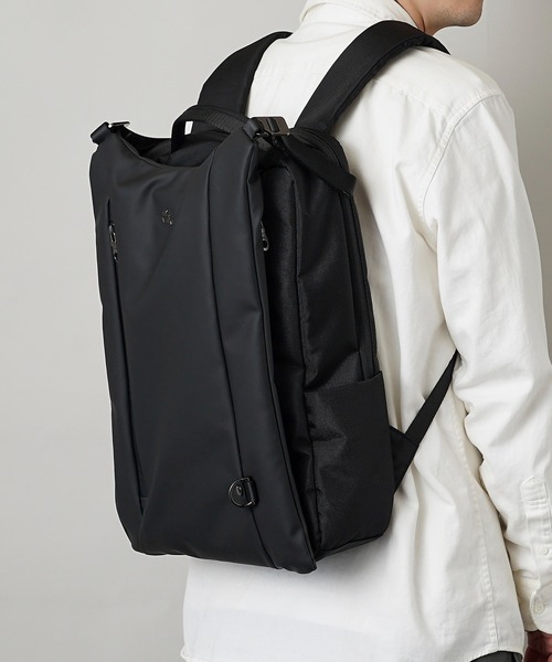 PRO-SPERITY（プロスペリティ）の「【PRO-SPERITY】撥水 晴雨兼用傘付き リュックサック バックパック PSCK-04（バックパック/リュック・メンズ・ブラック/グレー・ONE SIZE）」の4枚目の写真