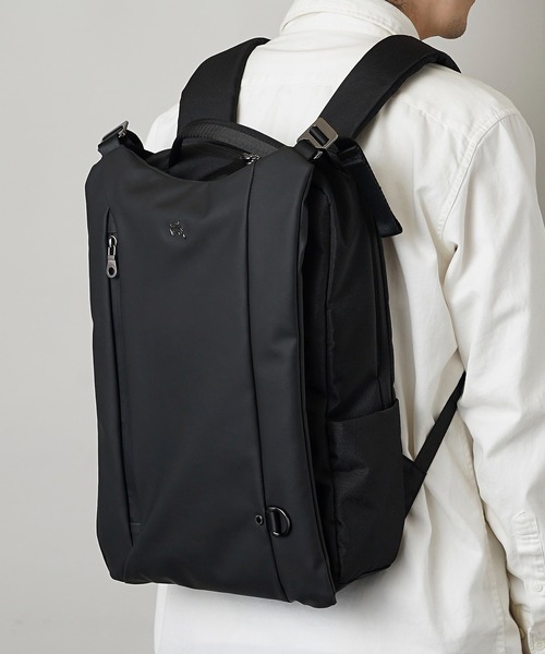 PRO-SPERITY（プロスペリティ）の「【PRO-SPERITY】撥水 晴雨兼用傘付き リュックサック バックパック PSCK-04（バックパック/リュック・メンズ・ブラック/グレー・ONE SIZE）」の6枚目の写真