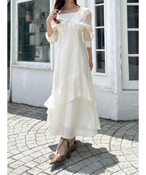 セール】レイヤードシャツドッキングワンピース（ワンピース