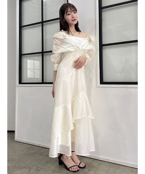 dazzlin（ダズリン）の「レイヤードシャツドッキングワンピース（ワンピース・レディース・ブルー/アイボリー/ブラック/その他1・SMALL/MEDIUM）」の8枚目の写真