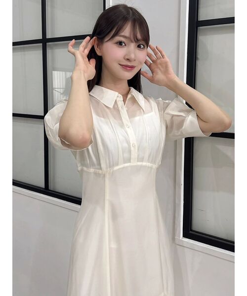 dazzlin（ダズリン）の「レイヤードシャツドッキングワンピース（ワンピース・レディース・ブルー/アイボリー/ブラック/その他1・SMALL/MEDIUM）」の12枚目の写真