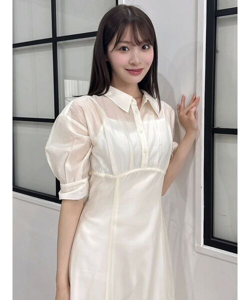 dazzlin（ダズリン）の「レイヤードシャツドッキングワンピース（ワンピース・レディース・ブルー/アイボリー/ブラック/その他1・SMALL/MEDIUM）」の13枚目の写真