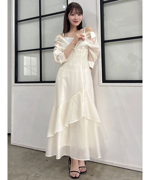 希少 ワイズ 上質 ドッキング アシンメトリー レイヤード シャツ ワンピース osharewalker ワンピース ロング レディース シャツワンピ 長袖