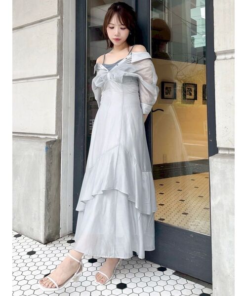 dazzlin（ダズリン）の「レイヤードシャツドッキングワンピース（ワンピース・レディース・ブルー/アイボリー/ブラック/その他1・SMALL/MEDIUM）」の21枚目の写真