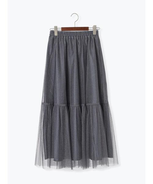 Te chichi TERRASSE(テチチテラス)の「ラメチュールギャザースカート(スカート・レディース・ブラック/グレー/チャコールグレー・F)」の17枚目の写真