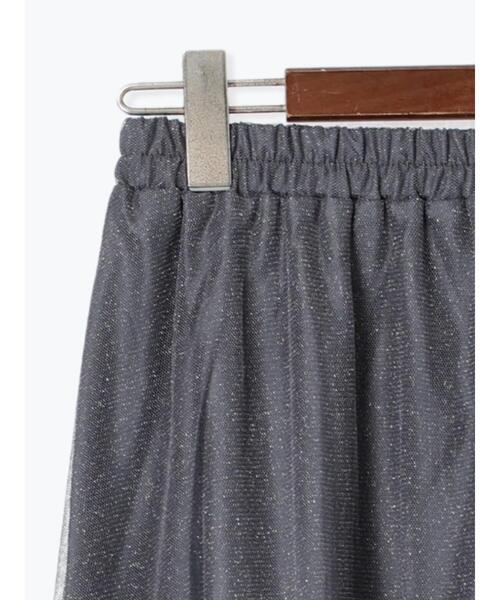 Te chichi TERRASSE(テチチテラス)の「ラメチュールギャザースカート(スカート・レディース・ブラック/グレー/チャコールグレー・F)」の20枚目の写真