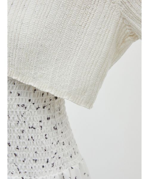 SNIDEL（スナイデル）の「リブシアーカーディガン（カーディガン/ボレロ・レディース・アイボリー/その他/グリーン/ブラウン・0/1）」の10枚目の写真